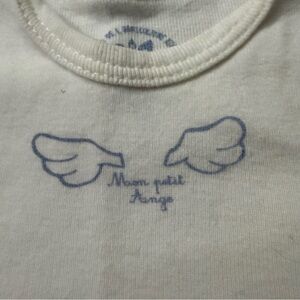 Tout Simplement “Mon Petit Ange” Organic Cotton Bodysuit 6M‎ My Little Angel